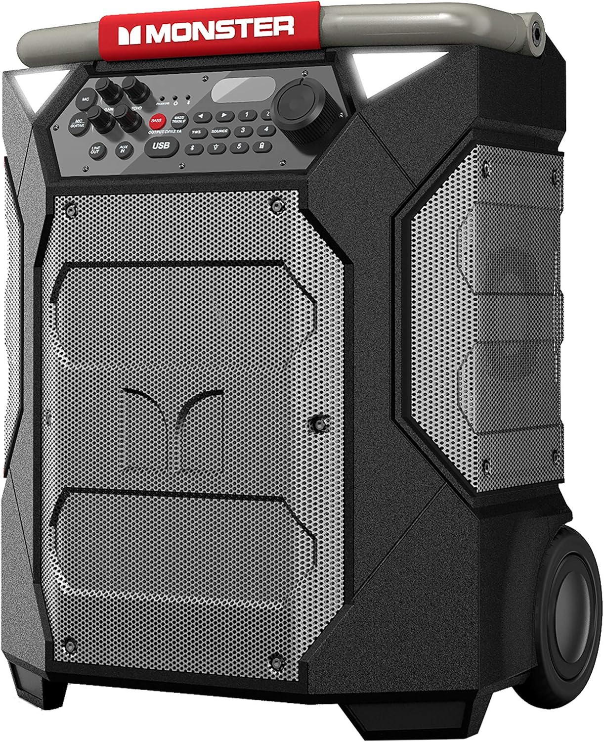 Monster - Rockin’ Roller 270 Indoor/Outdoor Portable Bluetooth Speaker - Black