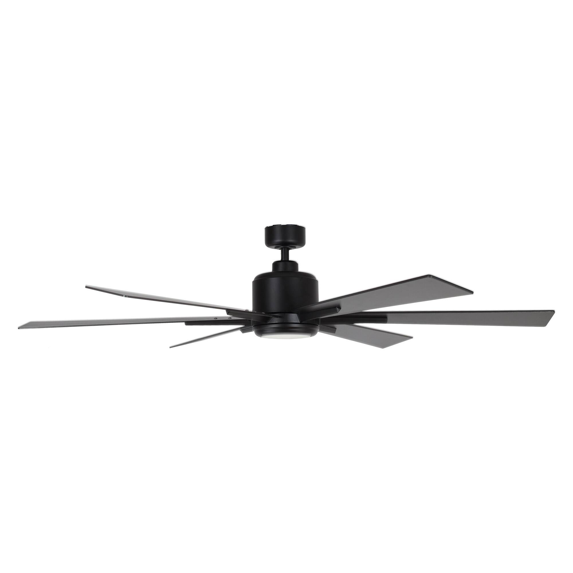 Alt View 7. Parrot Uncle - 65" Modern Black Windmill LED Ceiling Fan with Remote Control and Lights - Black.