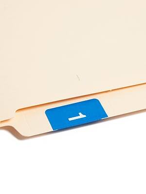 Alt View 1. Smead - DCC Labels File Folder Label, 1, Light 250 Labels/Pack - Blue.