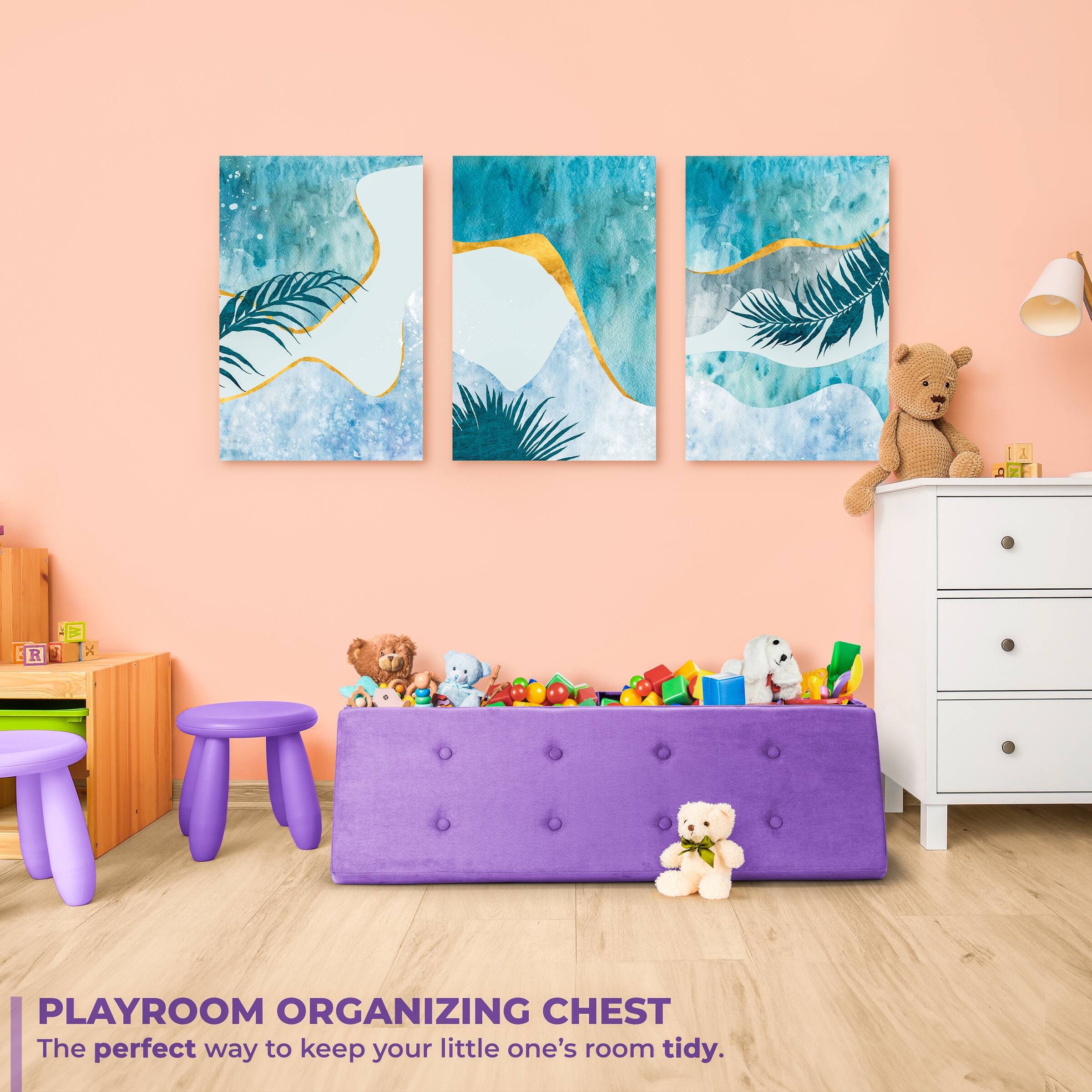 PLAYROOM ORGANIZING CHEST  
The perfect way to keep your little one's room tidy.