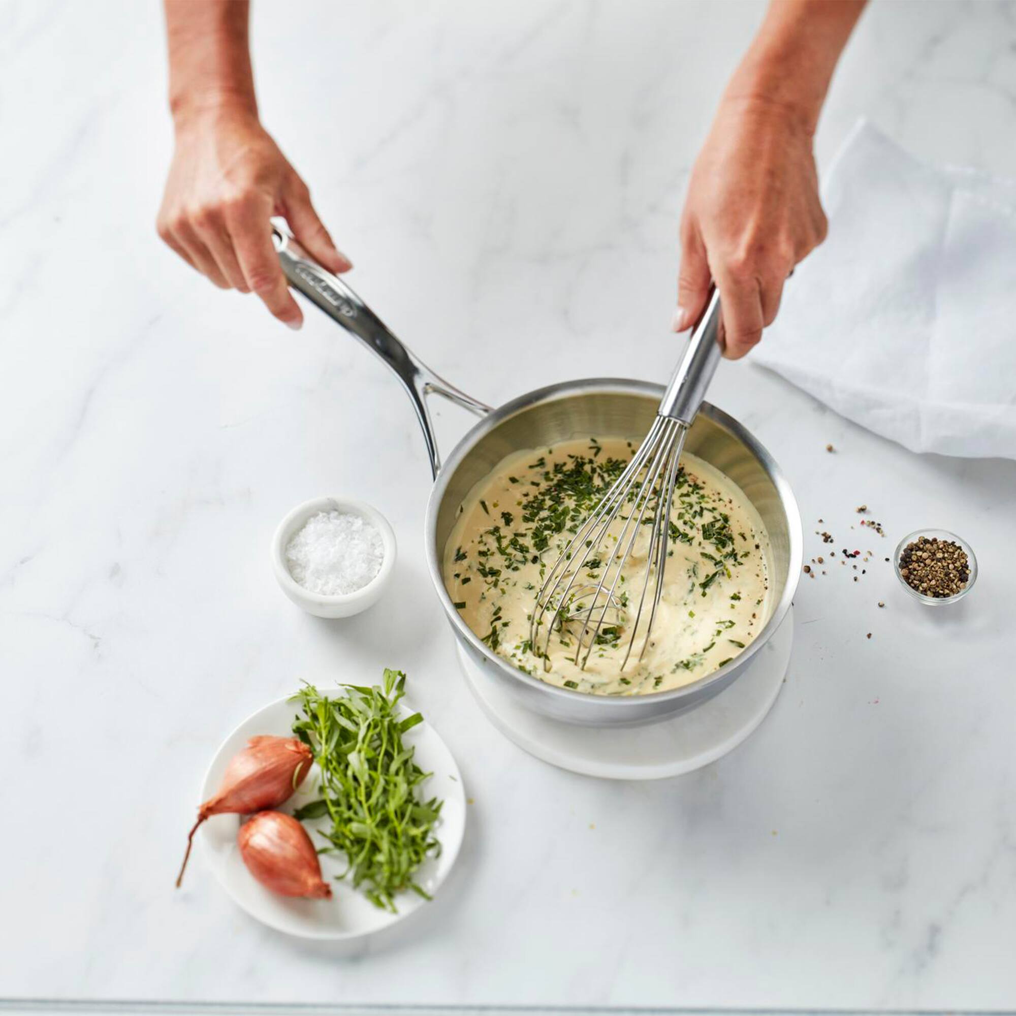 Alt View 4. Demeyere - Demeyere Atlantis Proline 7 2.1-qt Stainless Steel Saucier - Stainless Steel.