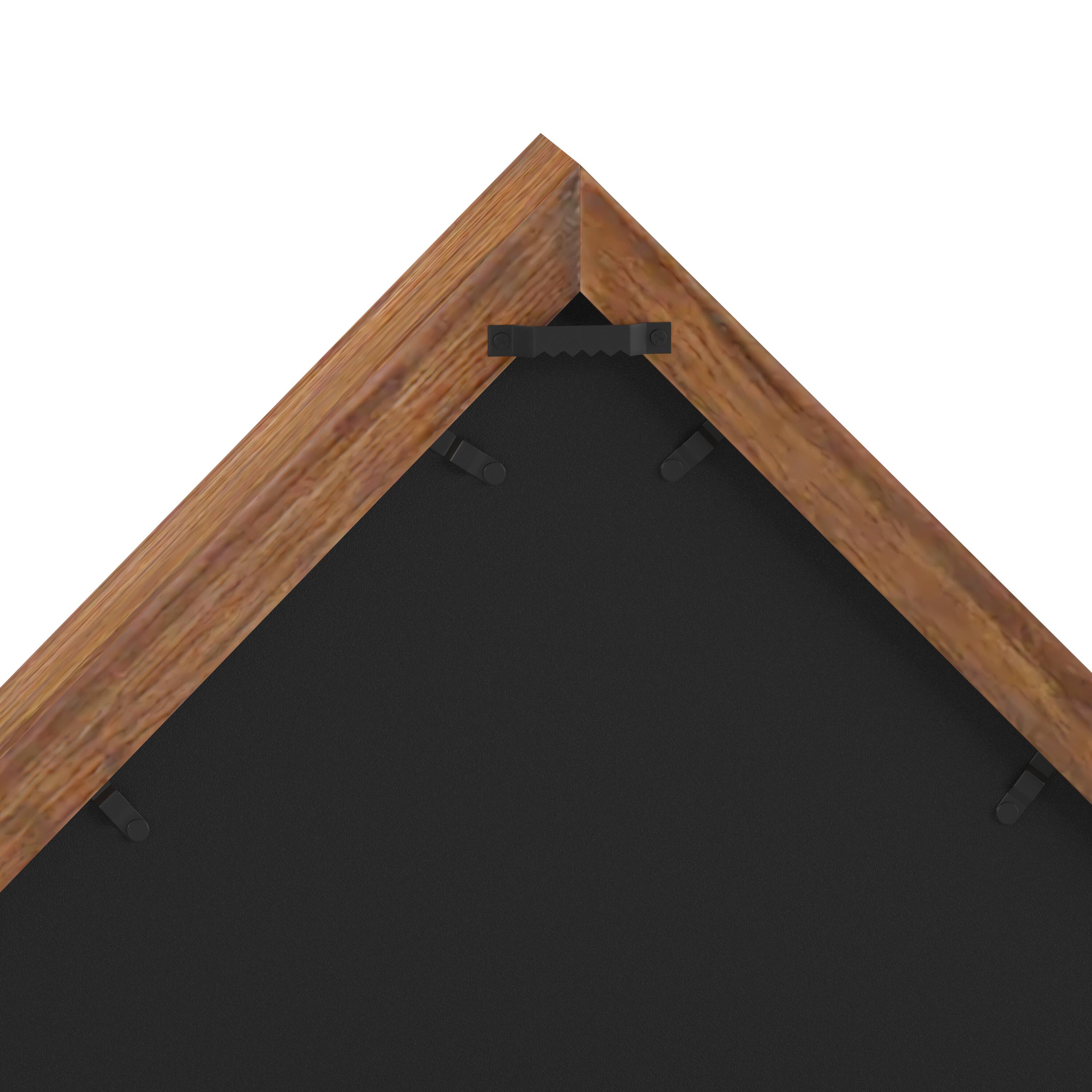 Alt View 10. Emma + Oliver - Norton Rustic Military Flag Shadow Box for 9.5' x 5' American Veteran Burial Flag - Wall Mount or Freestanding - Rustic Brown.