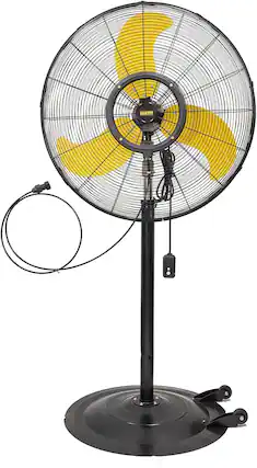 Front. Akoasm - 30" Misting Oscillating Pedestal Fan with Wheels, IP44 1/3 HP Motor, 9300 CFM, Detachable Mist, UL Outdoor for Patio.