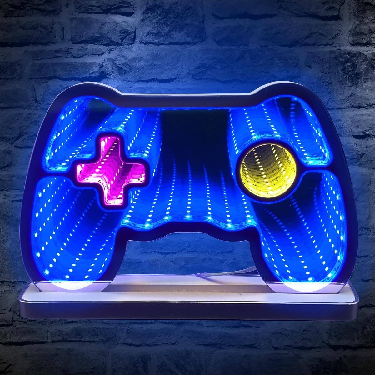 Comfort Essence - Game Neon Sign Mirror By Usb 10 24x6 Led Gaming For Gamer Room Decor Upgrade Your with Stylish Decor: - Default