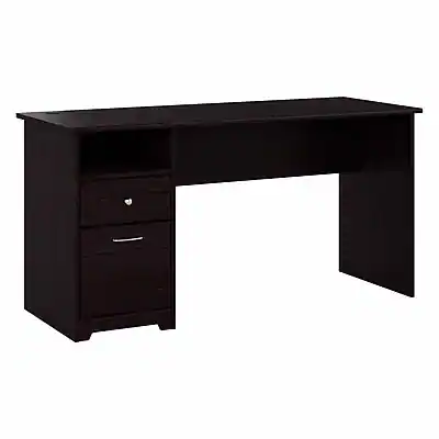 Front. Bush Furniture - 60"W Computer Desk with Drawers(WC31860) - Espresso Oak.