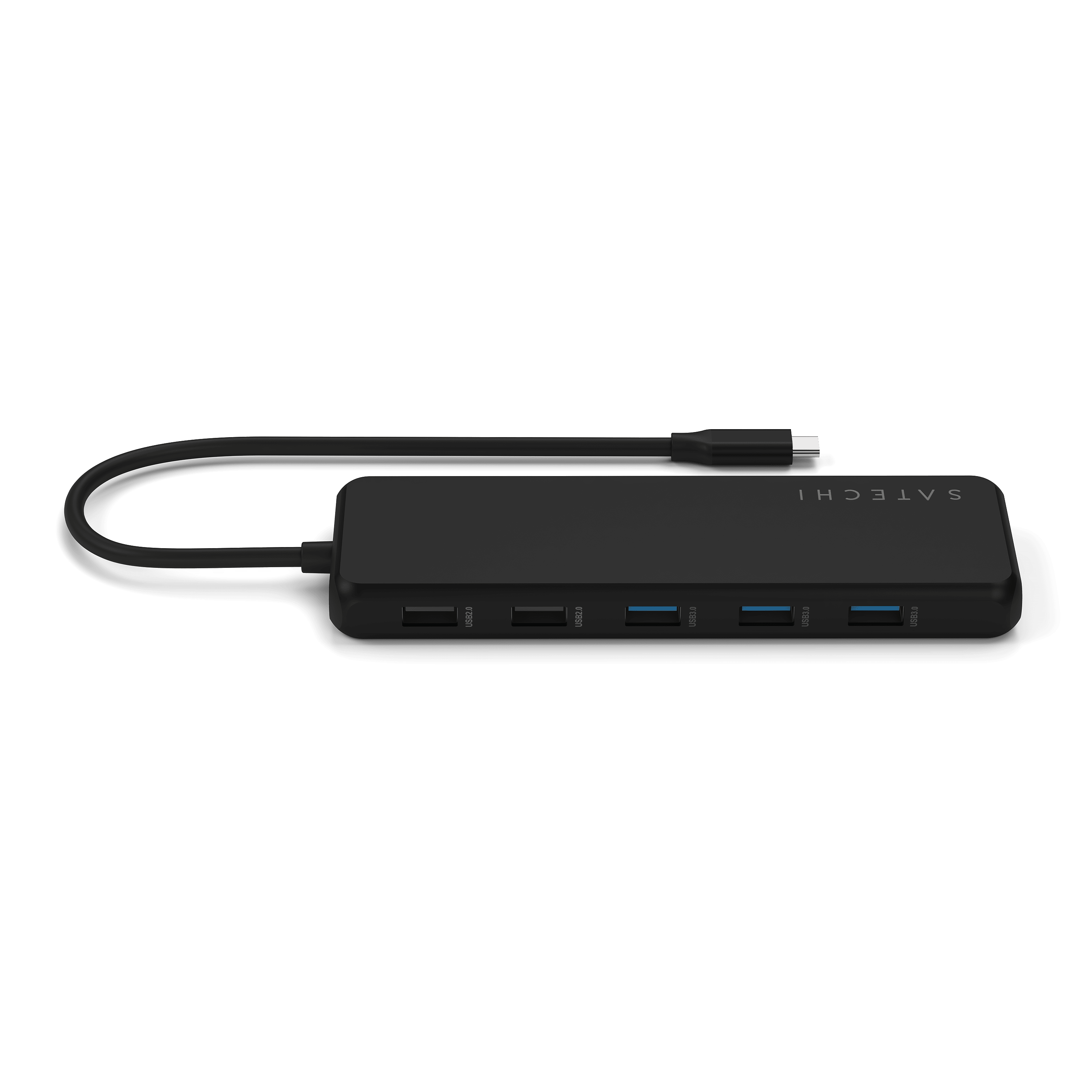 Back. Satechi - 13-in-1 USB-C Triple Display Multiport Adapter - Black.