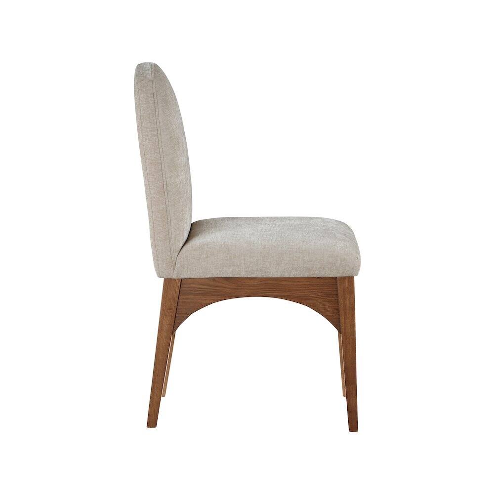 Alt View 3. Meridian Furniture - Waldorf Beige Chenille Fabric Dining Chair - Beige.