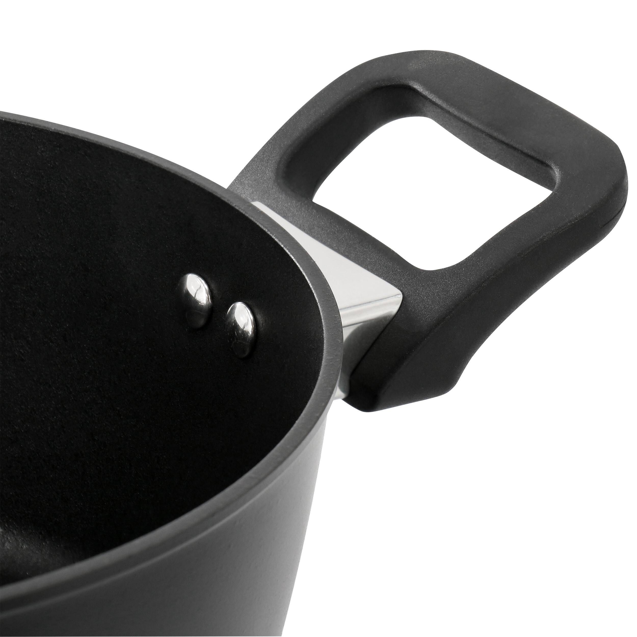 Alt View 2. Oster - Oster Connelly 4 Quart Textured Nonstick Aluminum Dutch Oven with Lid in Black - Black.