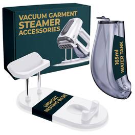 BELLAIRON - VELOCE Upgrade Accessory Set with XL Water Tank & Upright Resting Base for Vacuum Garment Steamer - White