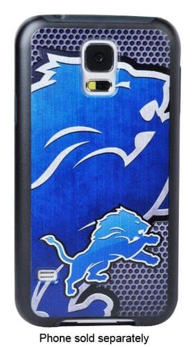 Front. Team ProMark - Detroit Lions Rugged Case for Samsung Galaxy S 5 Cell Phones - Black/Blue.