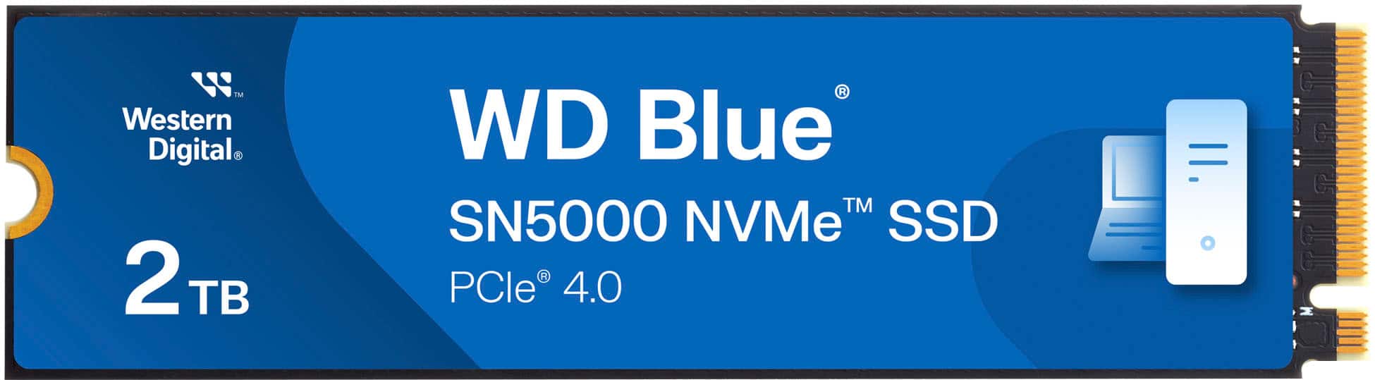 WD - Blue SN5000 2TB Internal SSD PCIe Gen 4 x4 NVMe - Front_Zoom