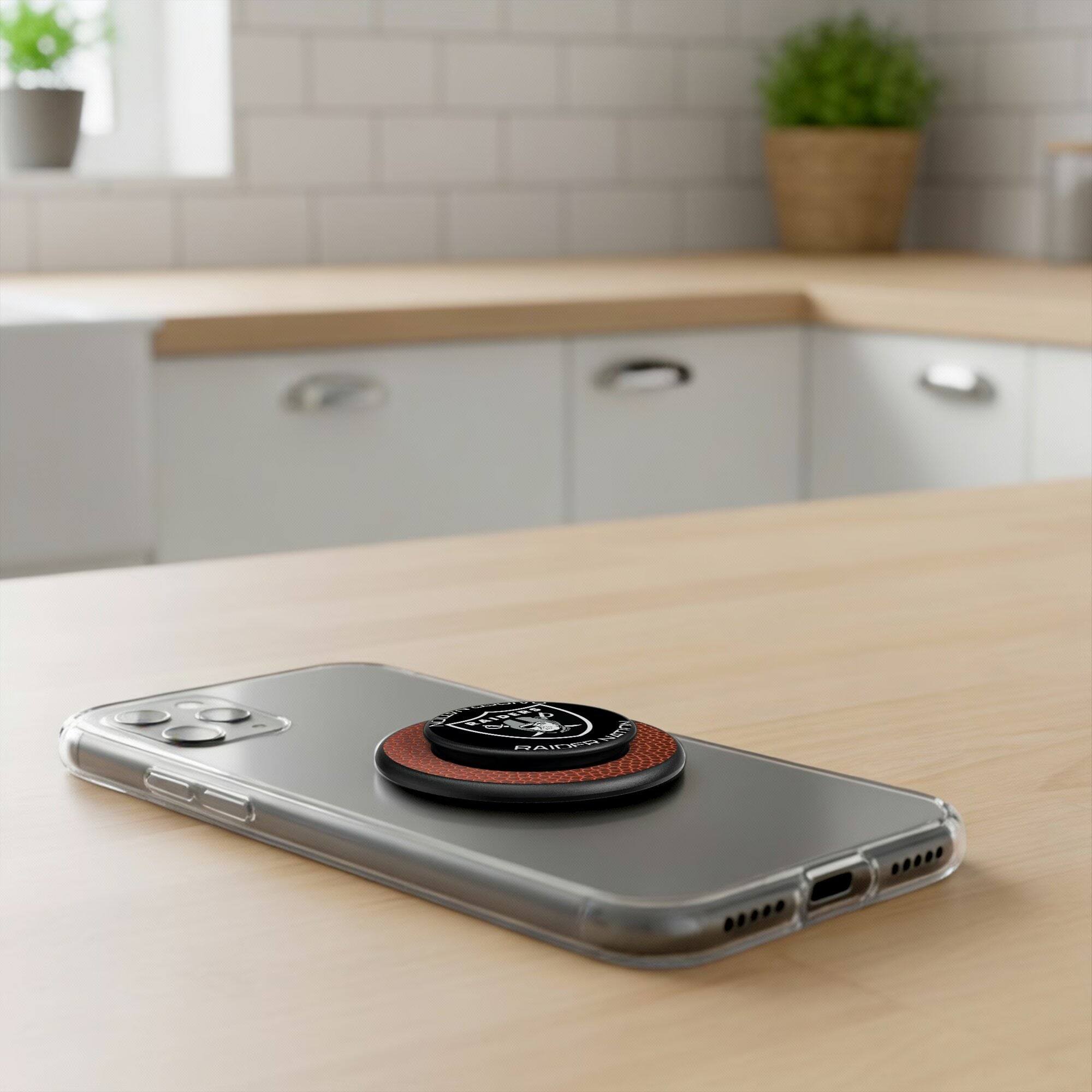 Alt View 3. Keyscaper - Las Vegas Raiders Endzone Solid PopSockets Magnetic Phone Grip & Stand - No Size - Black.