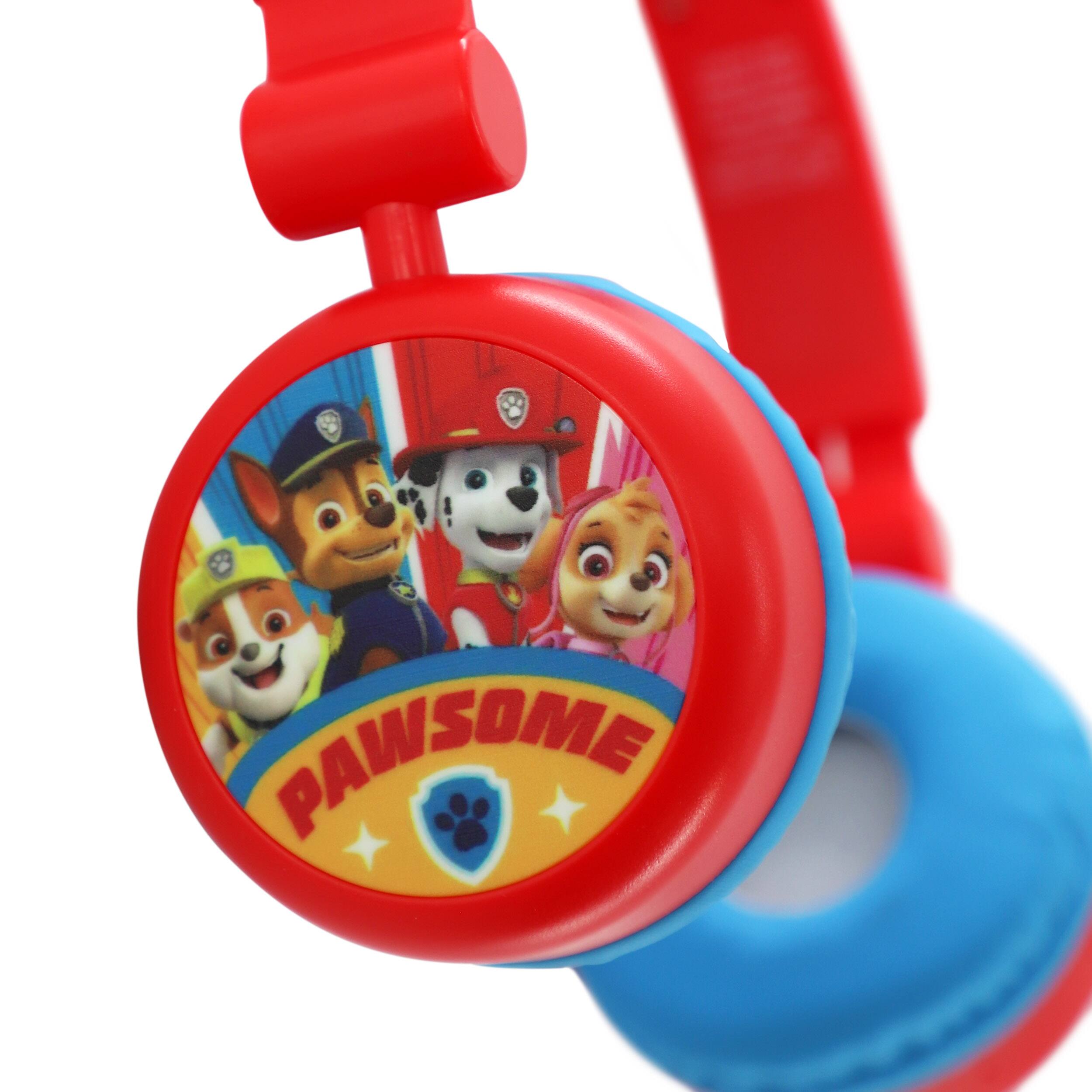 Alt View 2. Paw Patrol - Paw Patrol 2-in-1 Pawsome Wired and Wireless Bluetooth Headphones in Red and Blue.
