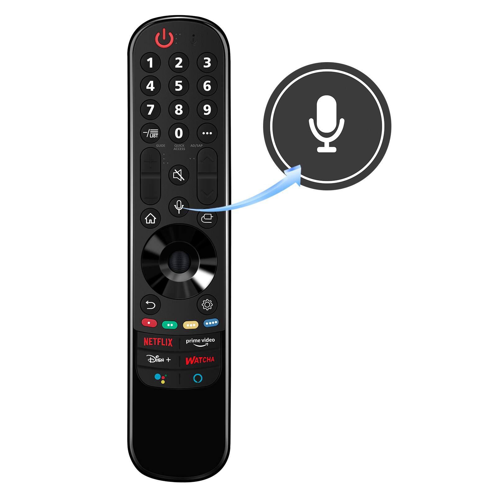 VINABTY - New Voice Replaced Remote Control Fits for LG MR21GC Smart Magic 2021 OLED TV G1 C1 A1 QNED99 QNED90 Series - Black