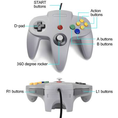 Kitcheniva Wired Controller Joystick For Nintendo 64 N64 Video