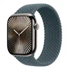 Front. Apple - Apple Watch Band BRAIDED SOLO LOOP 46MM WATCH BAND LAKEGREEN MY3K3AM/A SZ 7 - LAKEGREEN.