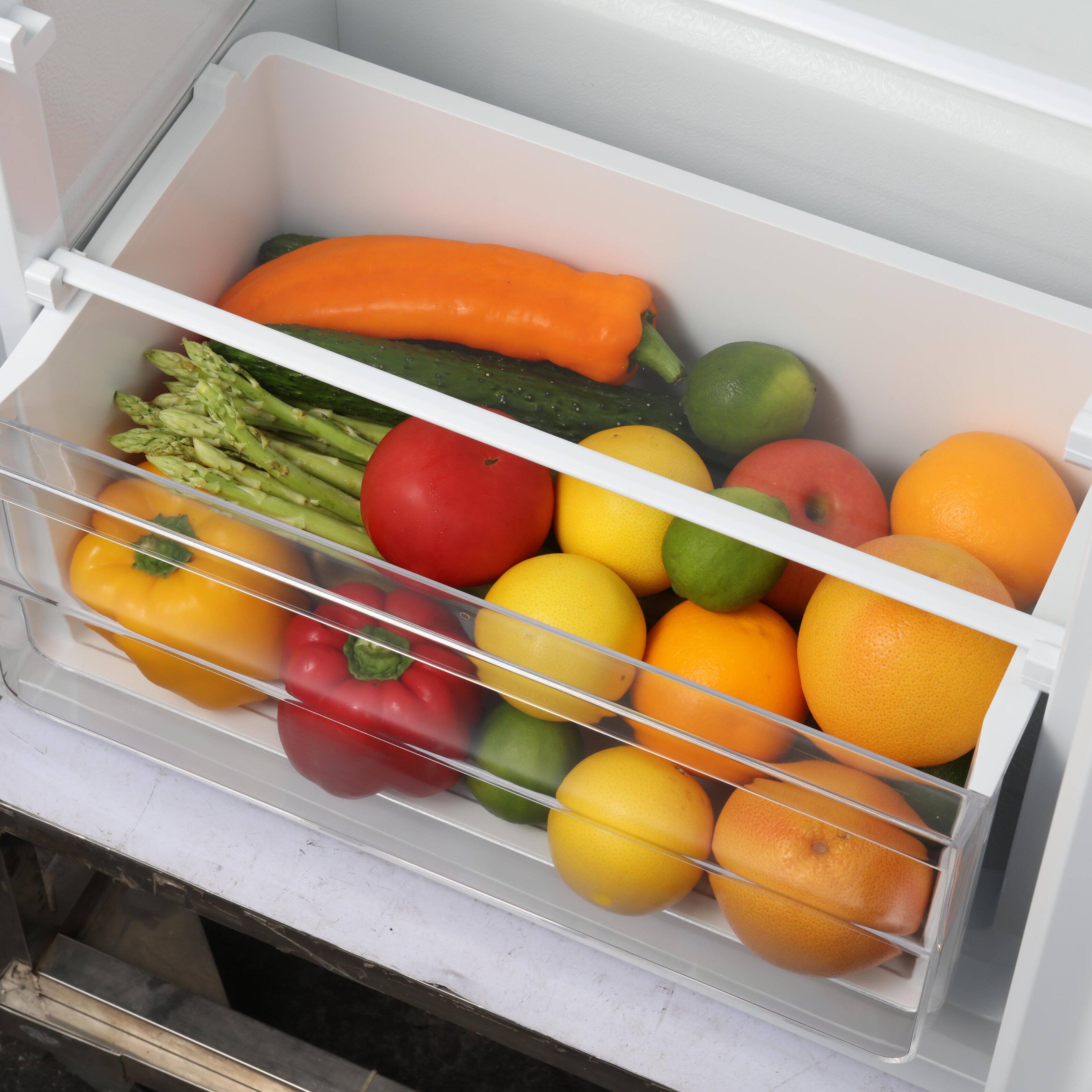 Alt View 4. Insignia™ - 7.1 Cu. Ft. Garage Ready Upright Convertible Freezer - Stainless Steel Look.