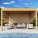 Left. U-HOMY - Outdoor Aluminum Louvered Pergola Gazebo with Adjustable Rainproof Roof and Wood Grain Finish - 10'x13'.