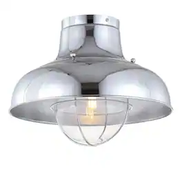 Jonathan Y - Cameron 13" Metal LED Semi-Flush Mount - Chrome