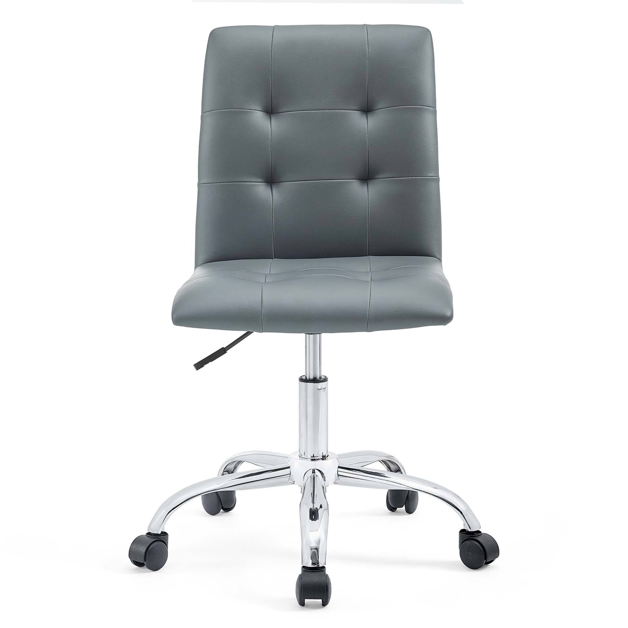 Alt View 6. Modway - Prim Armless Mid Back Office Chair by Modway - Gray.