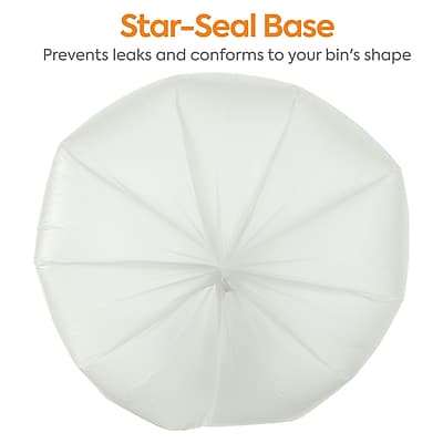 Star-Seal Base  
Prevents leaks and conforms to your bin's shape
