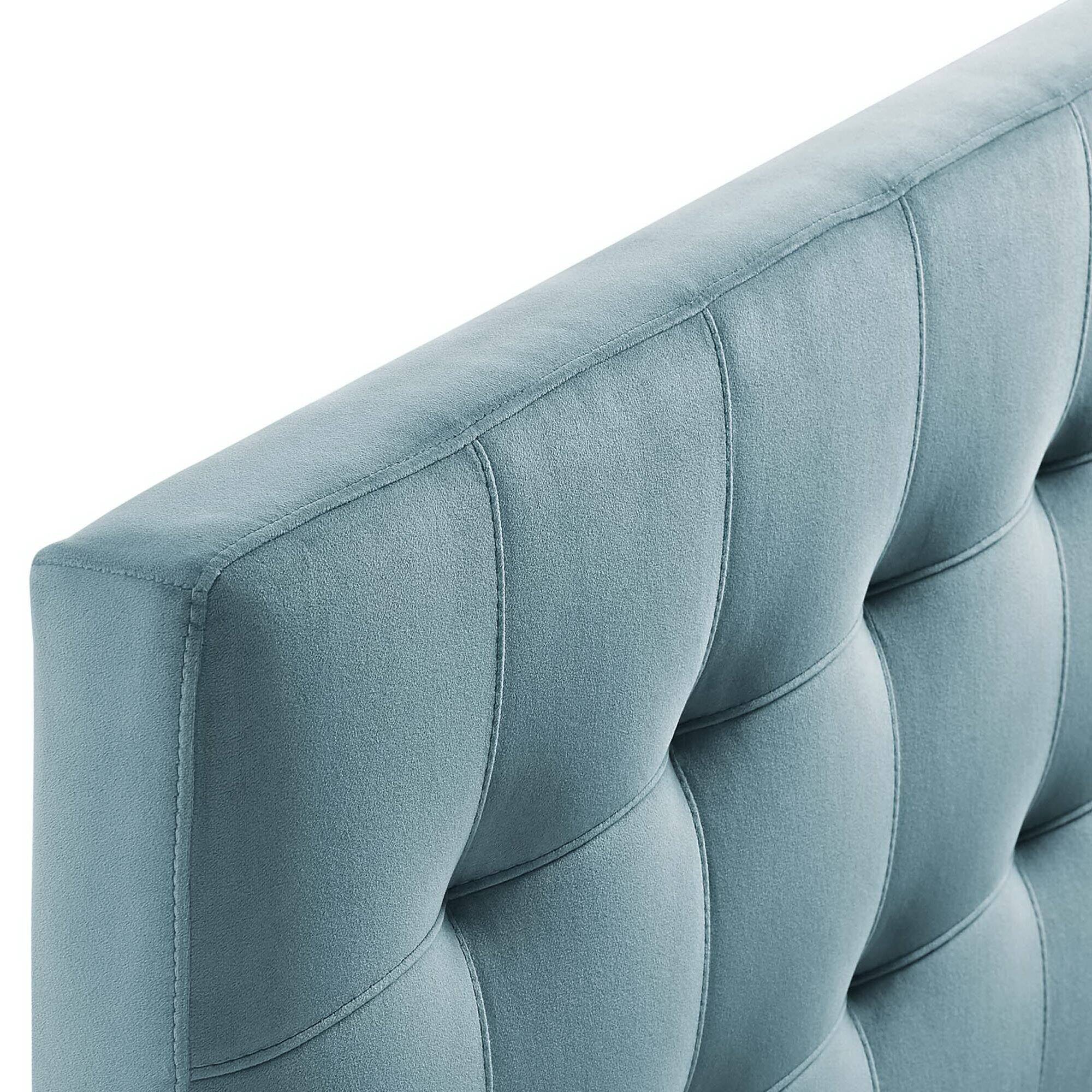 Alt View 1. Modway - Lily Biscuit Tufted Performance Velvet Queen Headboard by Modway - Blue.