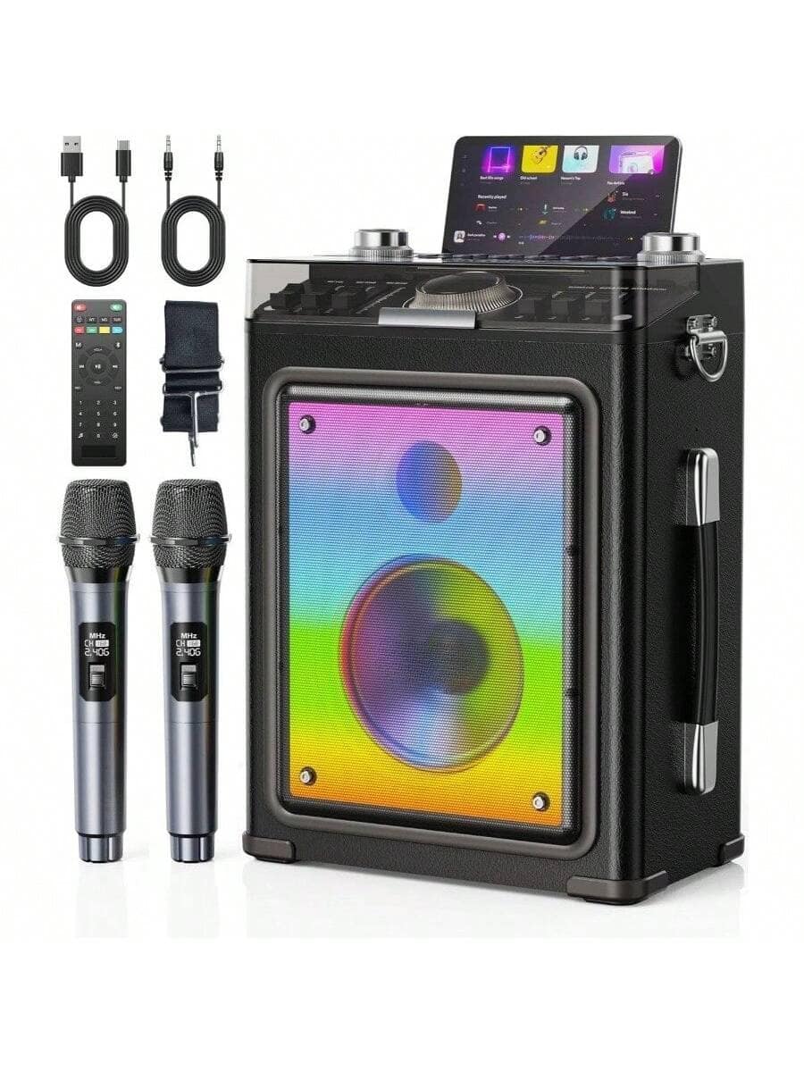 Stamp n Camp - Enhanced Sound Quality Green Professional, Wireless, Party Speaker Karaoke - Great for Home, Adults - Black