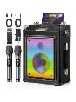 Stamp n Camp - Enhanced Sound Quality Green Professional, Wireless, Party Speaker Karaoke - Great for Home, Adults - Black