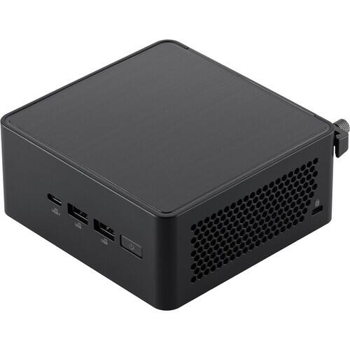 Alt View 3. ASUS - ASUS NUC 14 Pro Mini Desktop (Intel Core 3 100U, 32GB DDR5, 1TB PCIe SSD, Intel Graphics, Win 11 Pro) w/USB Hub - Black.