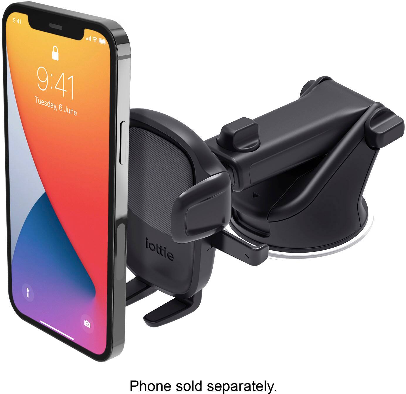 iOttie - Easy One Touch 5 Universal Dash/Windshield Mount for Mobile Phones - Black