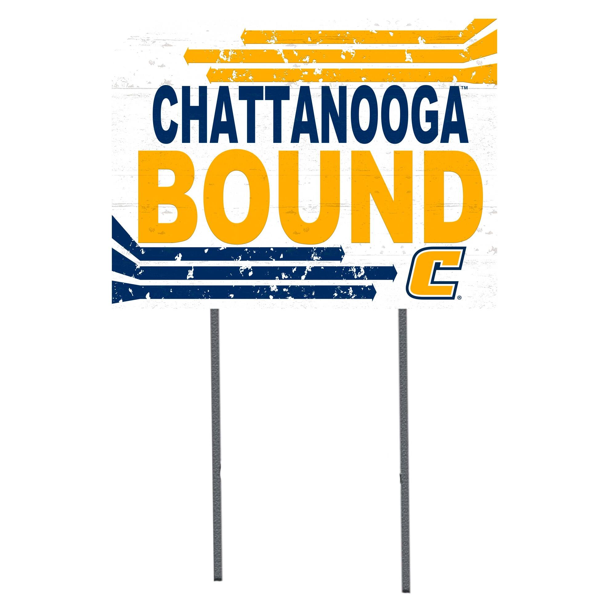 White Tennessee Chattanooga Mocs 18" x 24" Bound Yard Sign