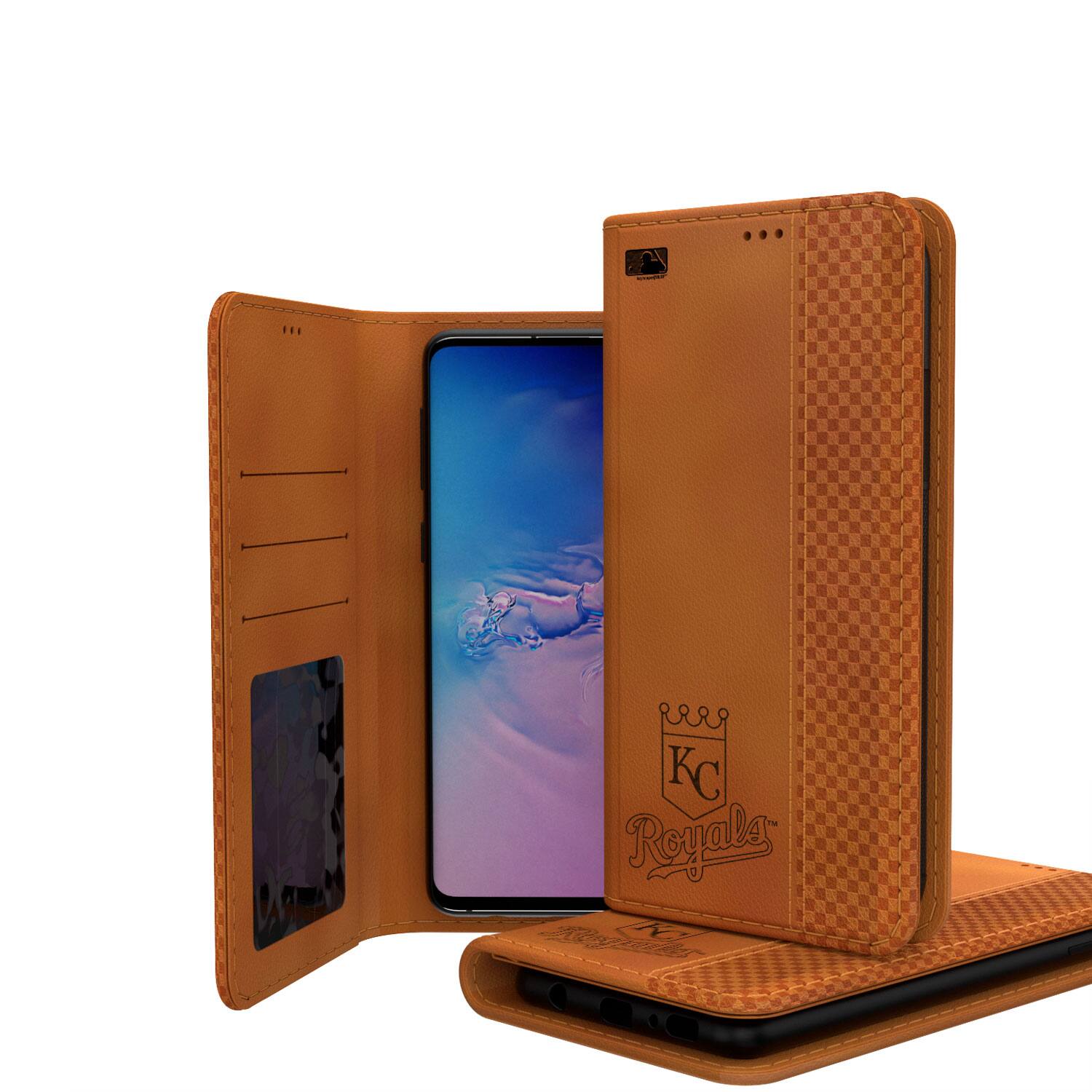 Alt View 1. Keyscaper - Kansas City Royals Galaxy Burn Design Folio Case - S20 Plus - Multicolor.