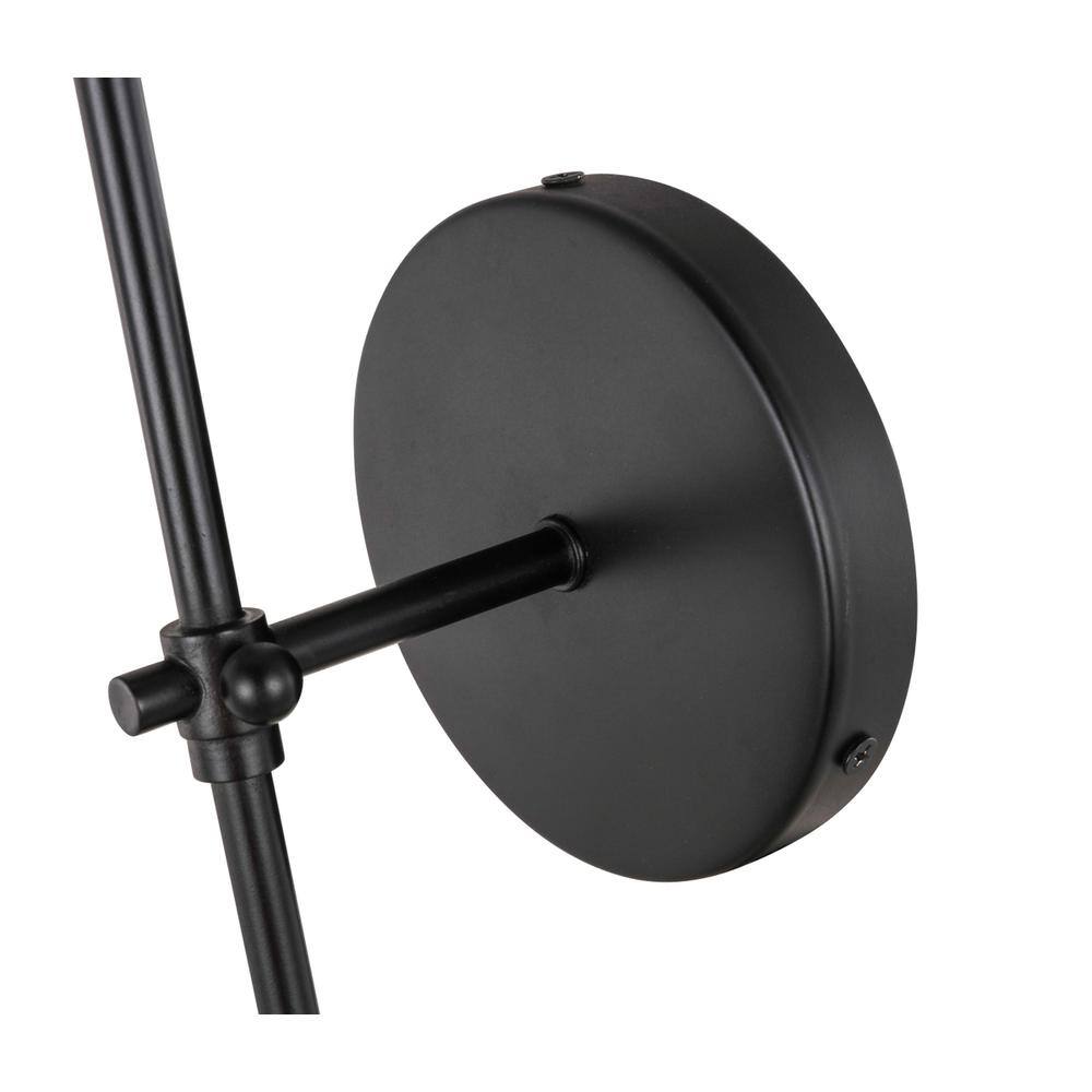 Alt View 1. Living District - Mel 1 light Black and White shade wall sconce - Black And White Shade.