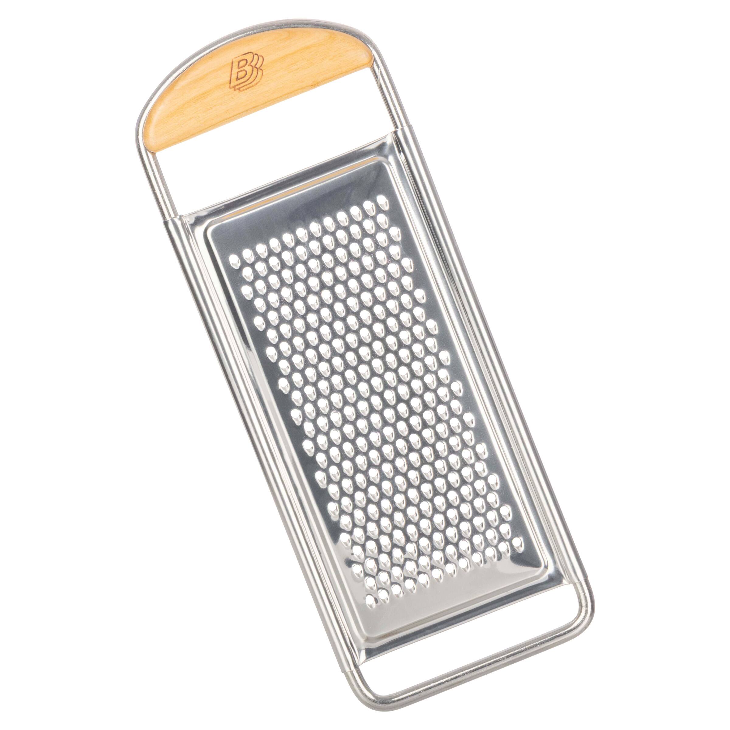 Back. Kings County Tools - Handheld Cheese Grater - Silver and Orange.