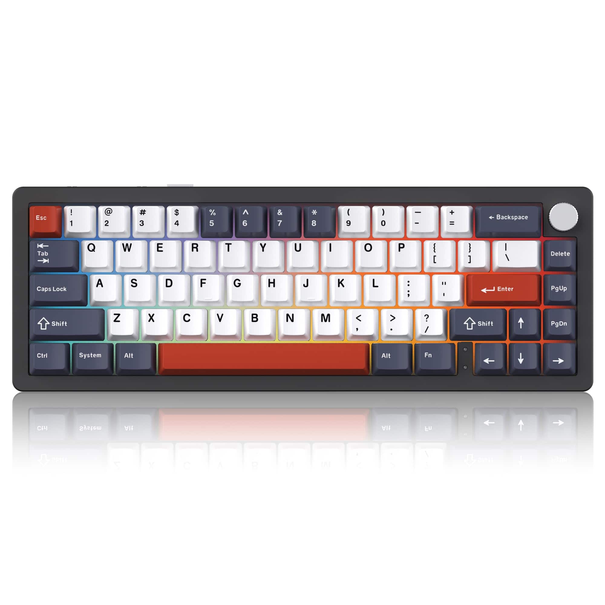 Cedar Assembly - Nabi Series Nb1 65 Wireless Mechanical Gaming Cnc Aluminum Rgb Hot-swappable 4600mah Milk Linear Switches - Black / Blue