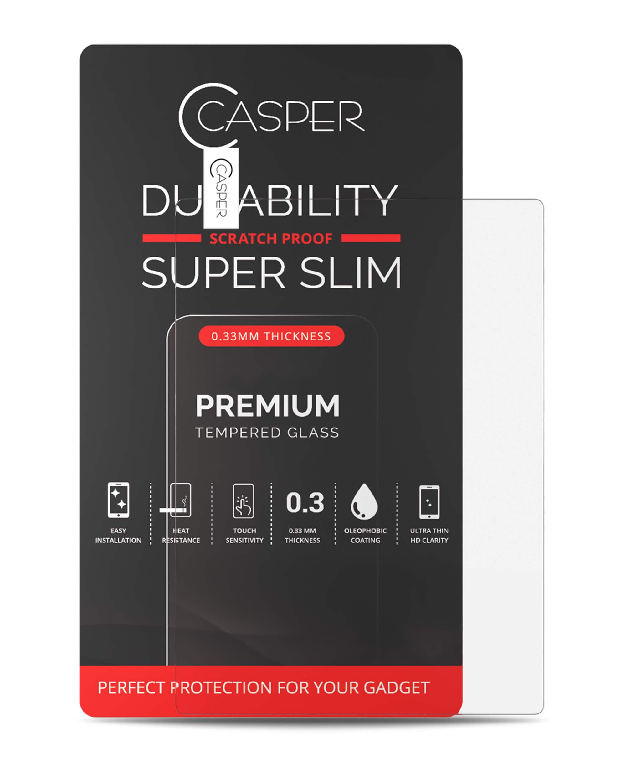 Casper - Tempered Glass Screen Protector Compatible For Microsoft Surface Go (Model 1824) - Clear - Clear/Transparent