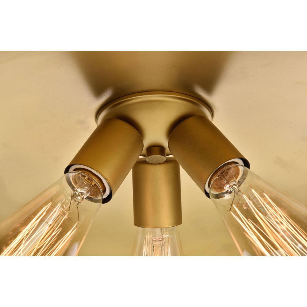 Angle. Living District - Anders Collection Chandelier D20.5 H6.5 Lt:3 Black and Brass Finish - Black And Brass.