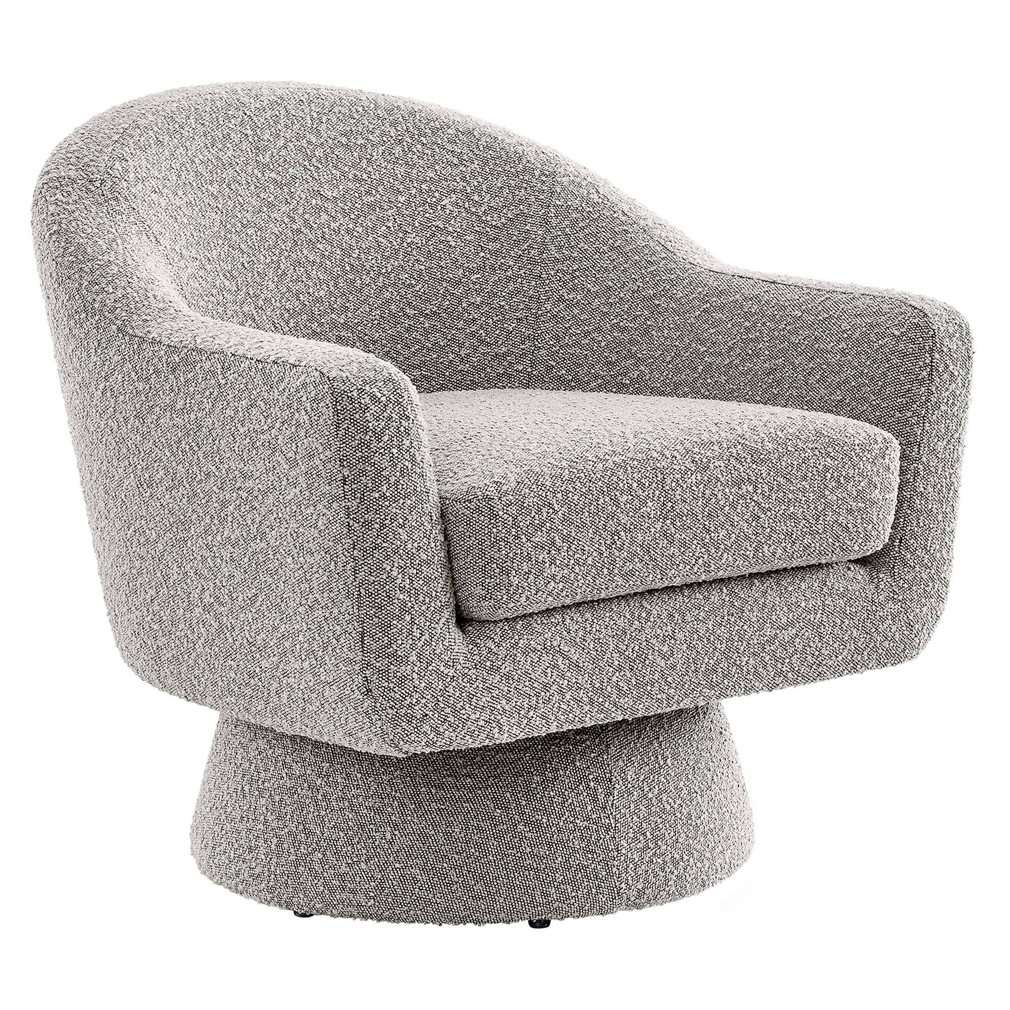 Angle. Modway - Astral Boucle Fabric Swivel Chair by Modway - Taupe.
