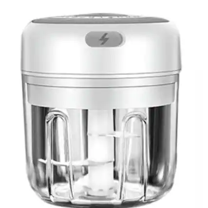 Front. Home Collection - Electric Garlic Press & Food Chopper 300ML - White - White.