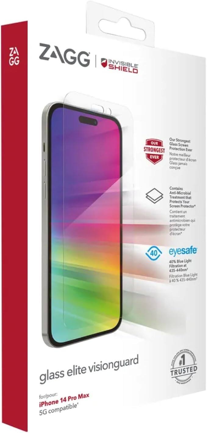ZAGG - Invisible Shield Glass Screen Protector for iPhone 14 Pro Max - Clear