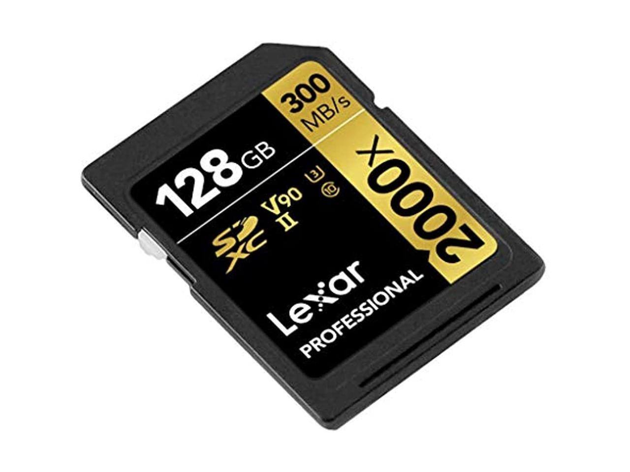 300 MB/s  
128 GB  
V90  
2000x  
XC II  
Lexar PROFESSIONAL
