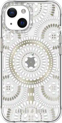 Carson - Refurbished Excellent - & Quinn Catch My Eyelet with MagSafe Case - iPhone 14/13 - Clear with eyelet