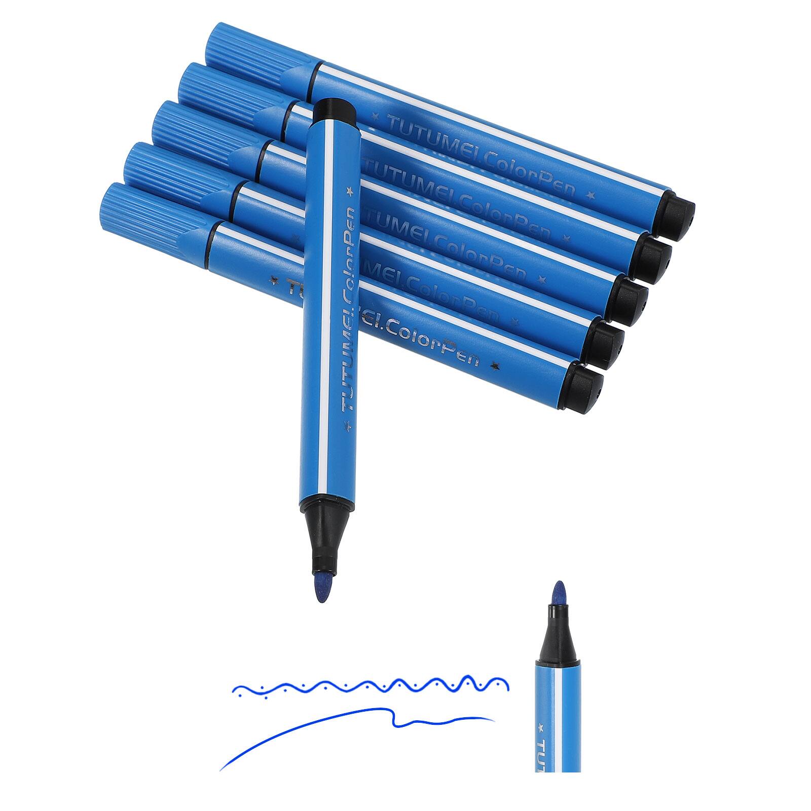 Unique Bargains Colored Markers, 6pcs Washable Coloring Drawing ...