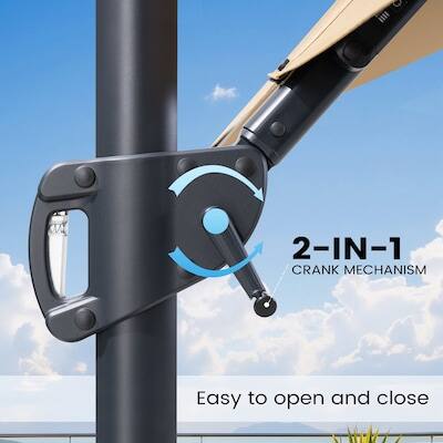 2-IN-1 CRANK MECHANISM  
Easy to open and close