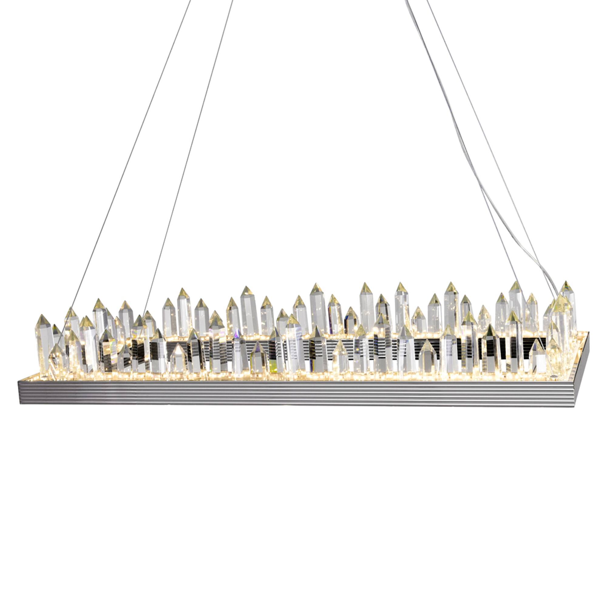 Left. CWI Lighting - Agassiz LED Island/Pool Table Chandelier With Polished Nickel Finish - Polished Nickel.