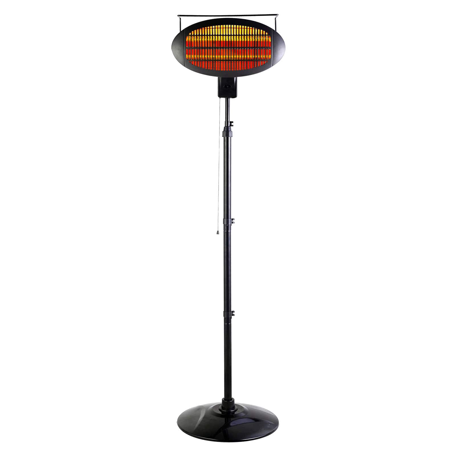 Optimus - Garage-Outdoor Floor Standing Infrared Patio Heater with Remote - Black