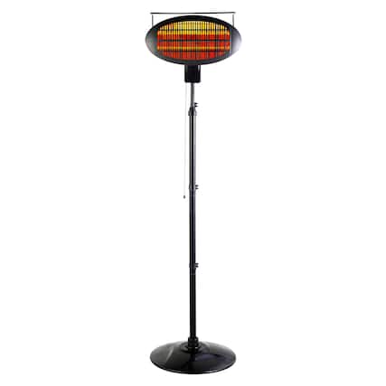 Front. Optimus - Optimus Garage-Outdoor Floor Standing Infrared Patio Heater with Remote - Black.
