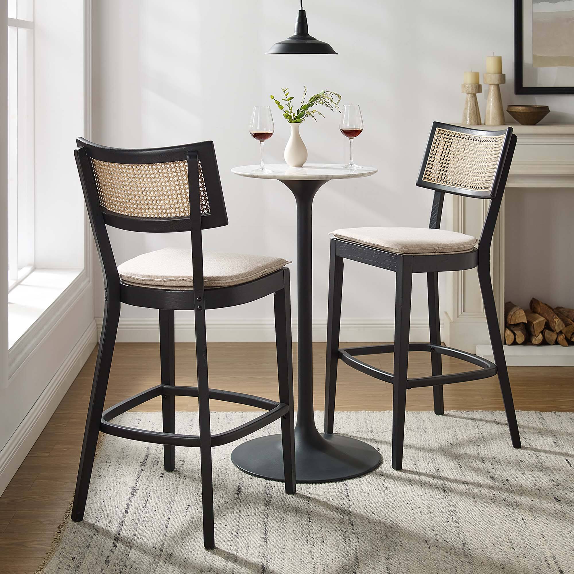 Alt View 5. Modway - Caledonia Wood Bar Stools Set of 2 by Modway - 0.