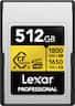 Lexar - 512GB GOLD CFexpress 4.0 Type A Memory Card, for Photographers, Videographer, Up to 1800/1650MB/s, VPG 400