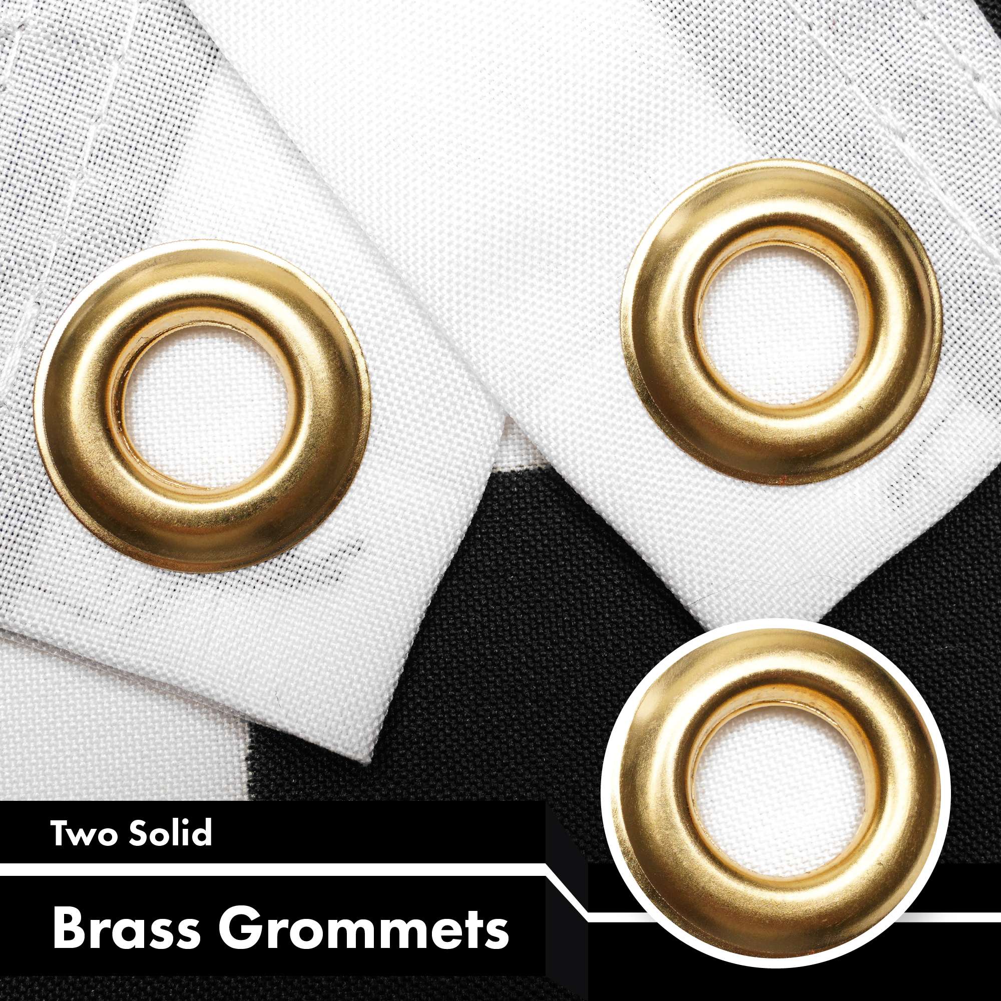 Two Solid Brass Grommets